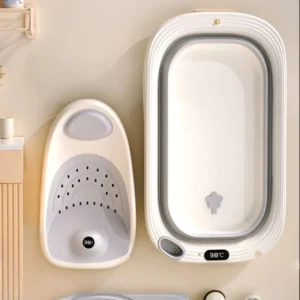 Temperature Sensitive, Foldable, Portable Baby Bath Basin
