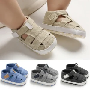 Infant (0-12mos) Boys Canvas Moccasin Shoes for Summer