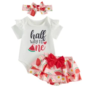 Baby Girl 6 Month Birthday 3 Piece Set